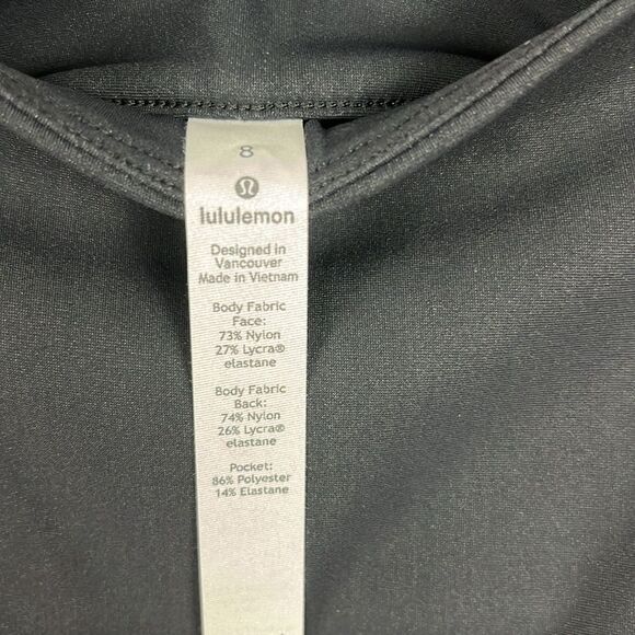 Lululemon women’s here to there HR black 7/8 pull on pant size 8 - Picture 3 of 6